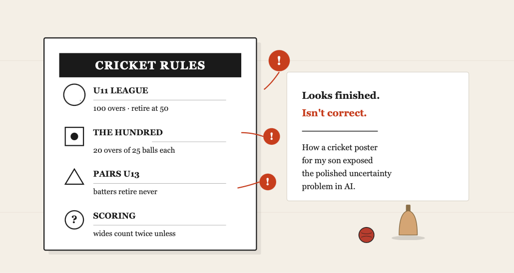 How Helping My Son Make a Cricket Poster Uncovered a Flaw in AI Workflows