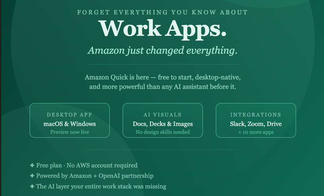 Forget Everything You Know About Work Apps — Amazon Just Launched the AI Assistant That Does It All