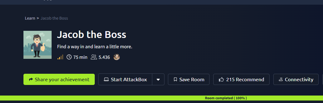 Jacob the Boss (THM) Tryhackme Medium Challenge Walkthrough