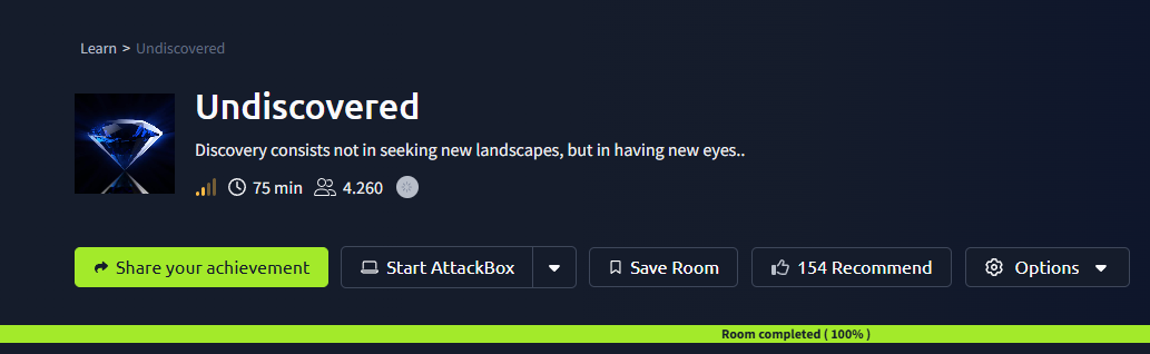 Undiscovered (THM) Tryhackme Writeup Answer