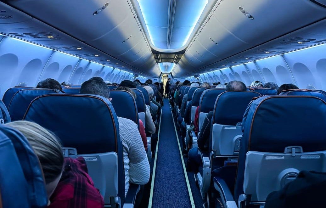 On your next flight take a moment to look around.