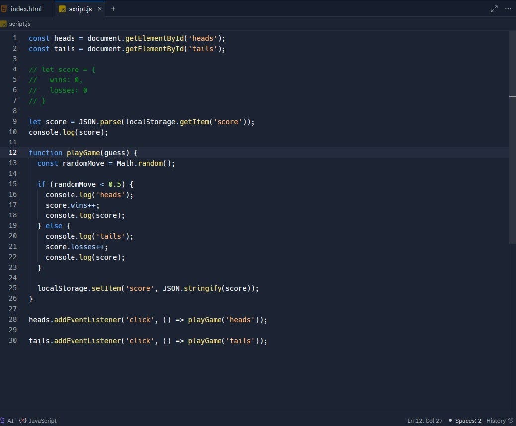 Building a Coin Flip Game with Browser Data Storage