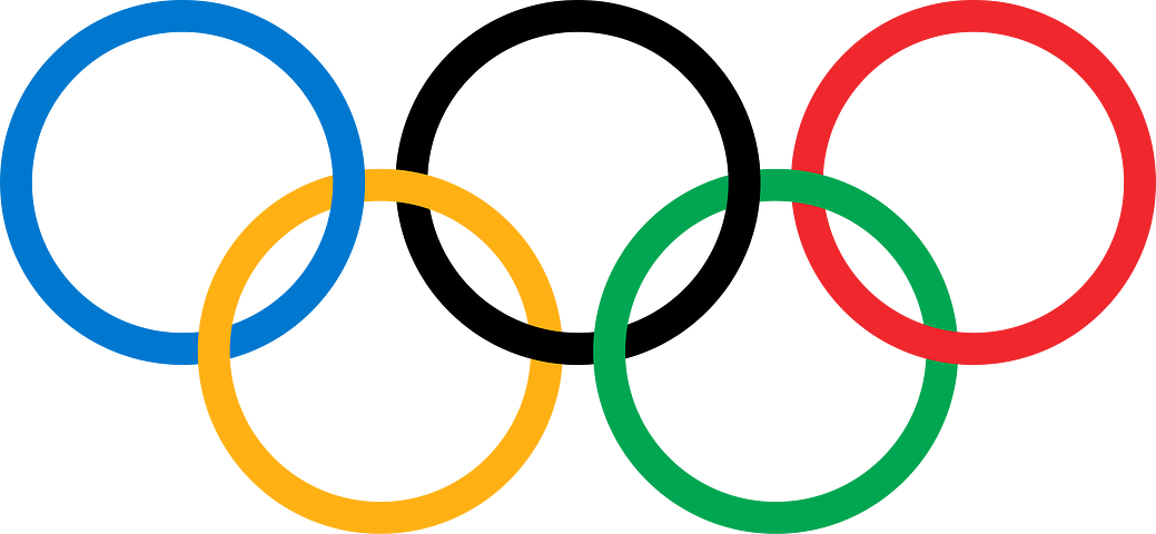 the olympic rings on white background