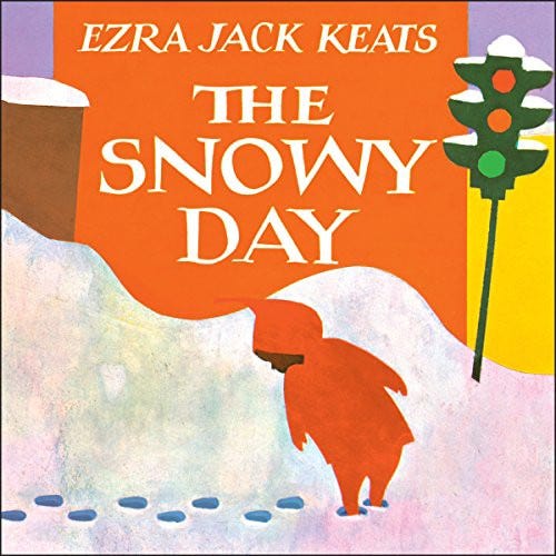 The book cover for the children’s book called “The Snowy Day”