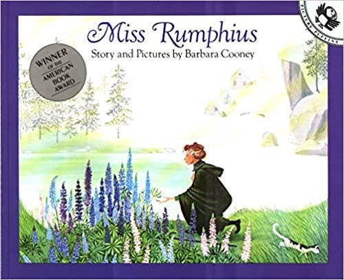 The book cover for the children’s book called “Miss Rumphius”