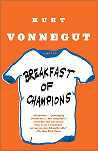 The book cover of Kurt Vonnegut’s book called “Breakfast of Champions”