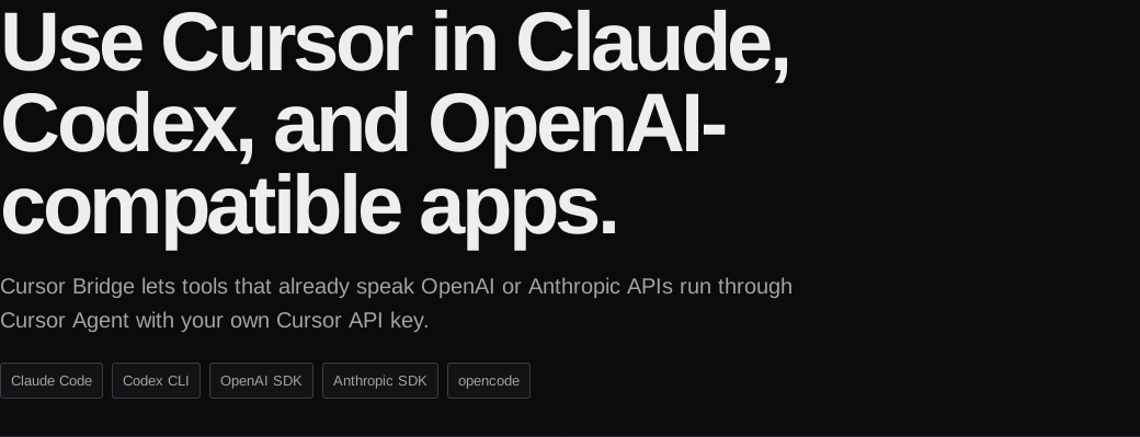 I wanted to use my Cursor subscription from Claude Code and other CLI tools, so I built a small…