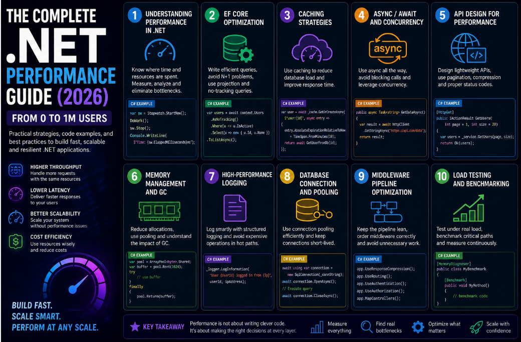 The Complete .NET Performance Guide (2026): From 0 to 1M Users