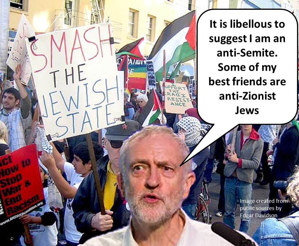 Image result for Jeremy Corbyn anti israel and antisemitism