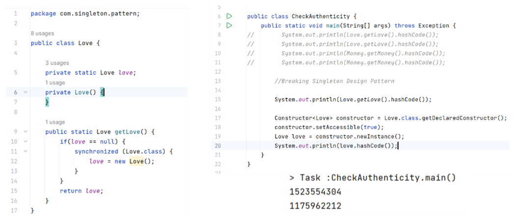 HOW TO BREAK SINGLETON DESIGN PATTERN
