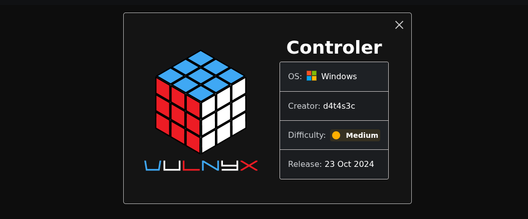 VulNyx Controler Writeup