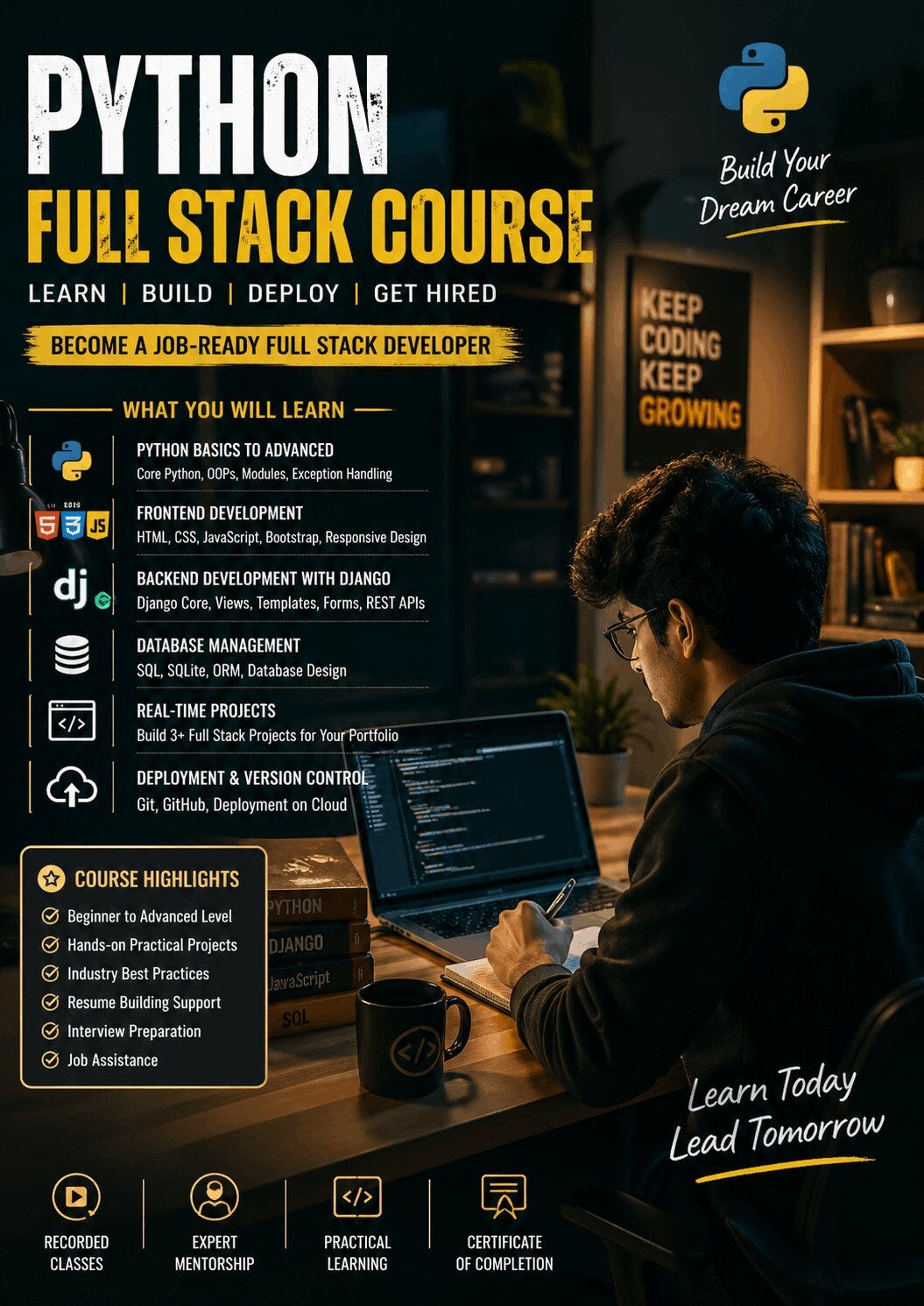 Python Full Stack Course — Master Web Development with Real-Time Projects