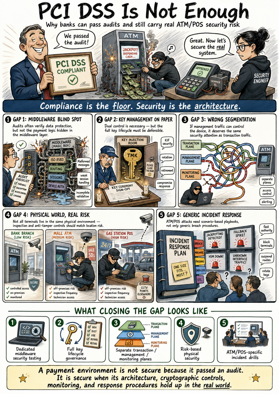 PCI DSS Is Not Enough: Securing ATM and POS Networks Beyond Compliance