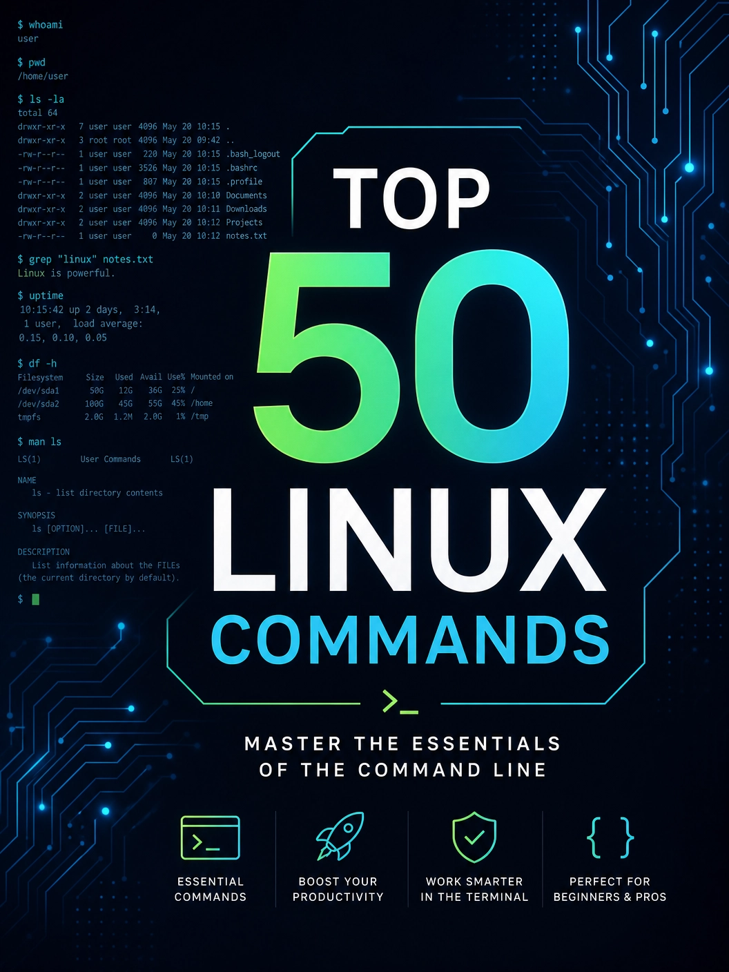 Stop Googling Bash Syntax: The Only 50 Linux Commands You Actually Need to Know
