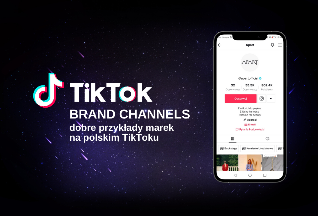 Brand channels — dobre taktyki na polskim TikToku — profil Apart