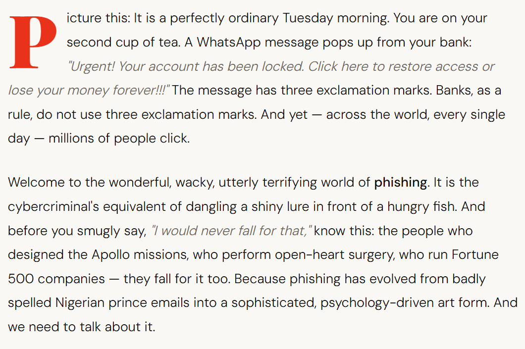 Don’t Take the Bait:
The Hilarious (and Horrifying) World of Phishing Attacks