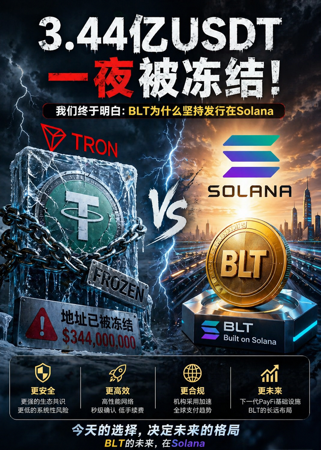 从TRON（波场）3.44亿USDT冻结事件，看懂BLT为何布局Solana