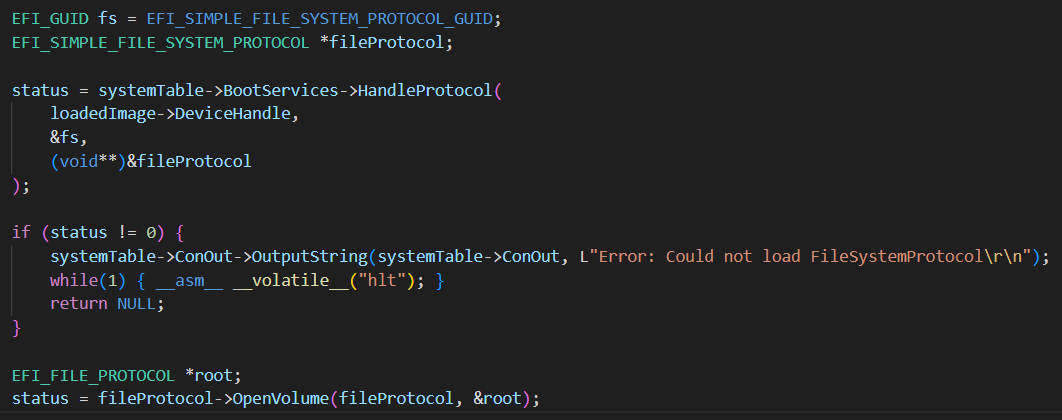 Chapter 1: UEFI Bootloader