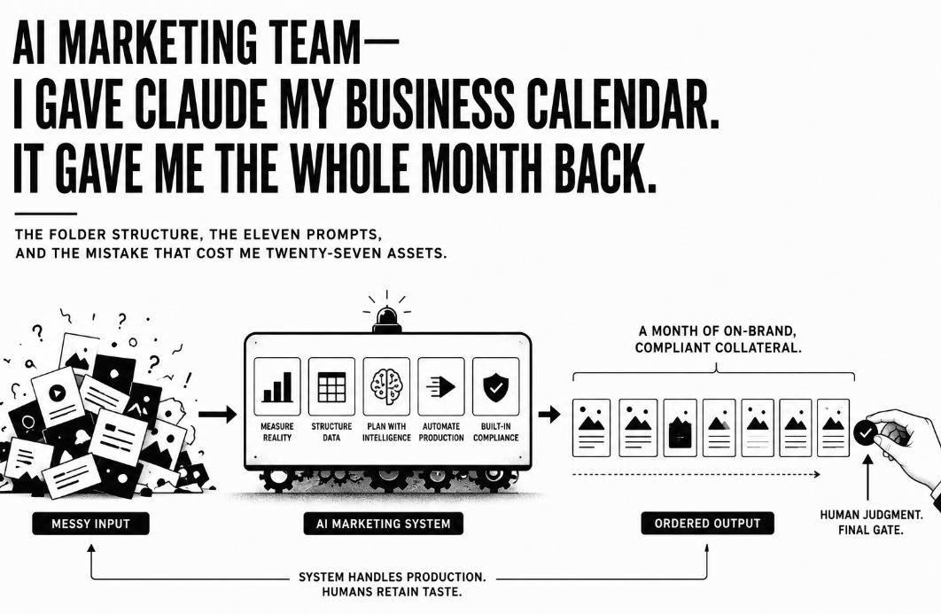AI Marketing Team — I Gave Claude My Business Calendar. It Gave Me the Whole Month Back.