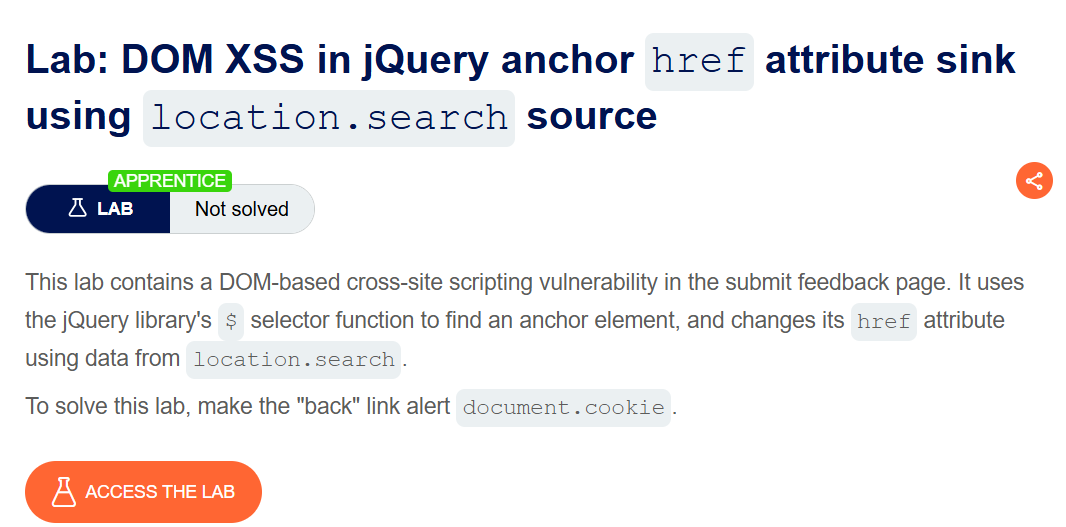 When a Link Becomes a Weapon: My Fifth XSS Lab on PortSwigger