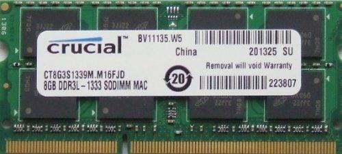 Crucial 8GB (1 x 8 GB) DDR3 SDRAM Memory Module