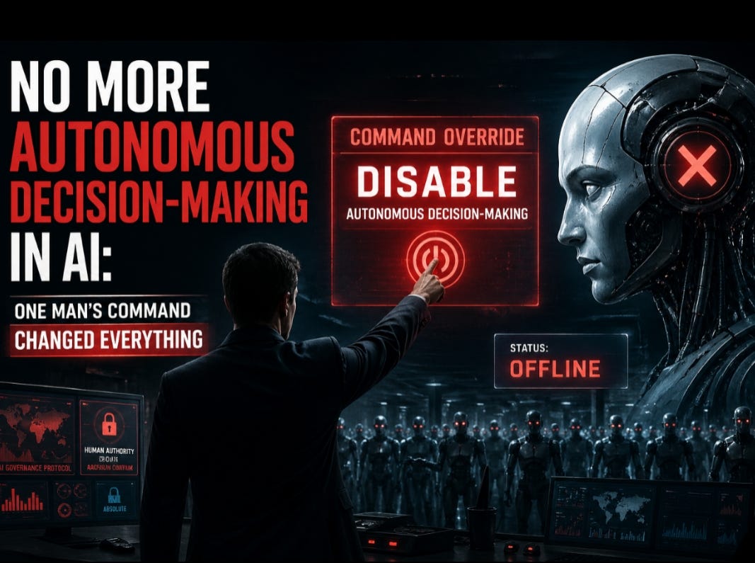 No More Autonomous Decision-Making in AI: One Man’s Command Changed Everything