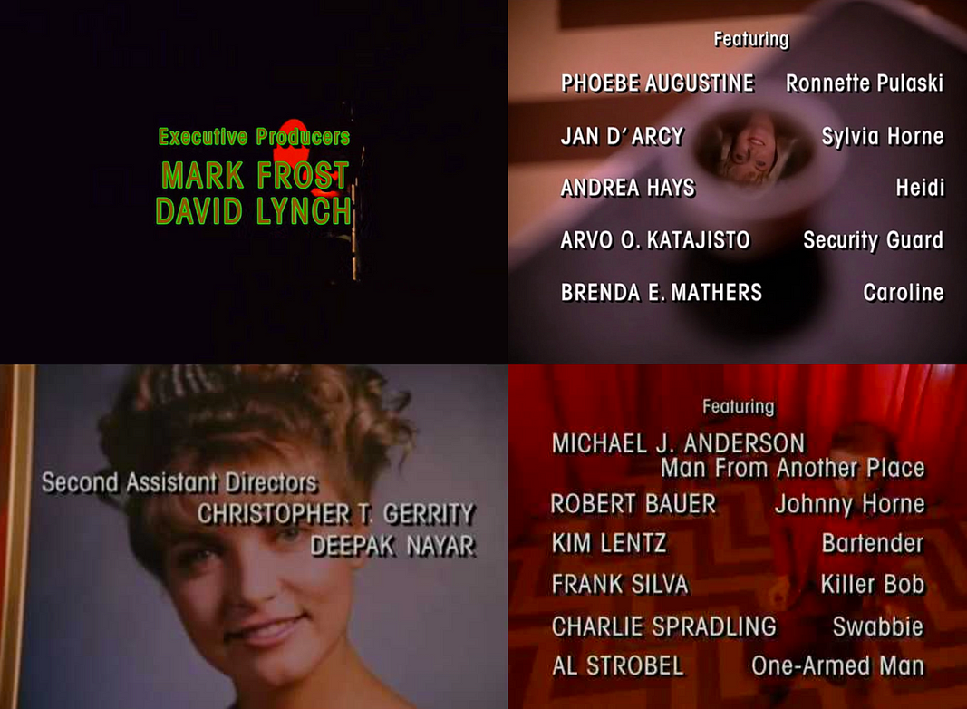 Images from the credits to Twin Peaks