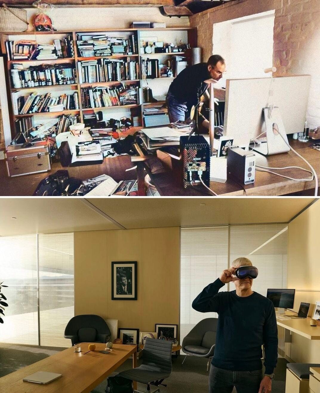 Steve Jobs’ Office vs. Tim Cook’s Office: Two Legends, Two Worlds