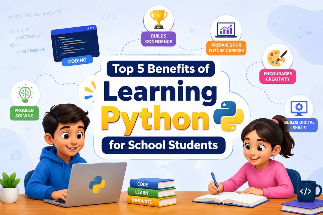 Top 5 Benefits of Learning Python for School Students