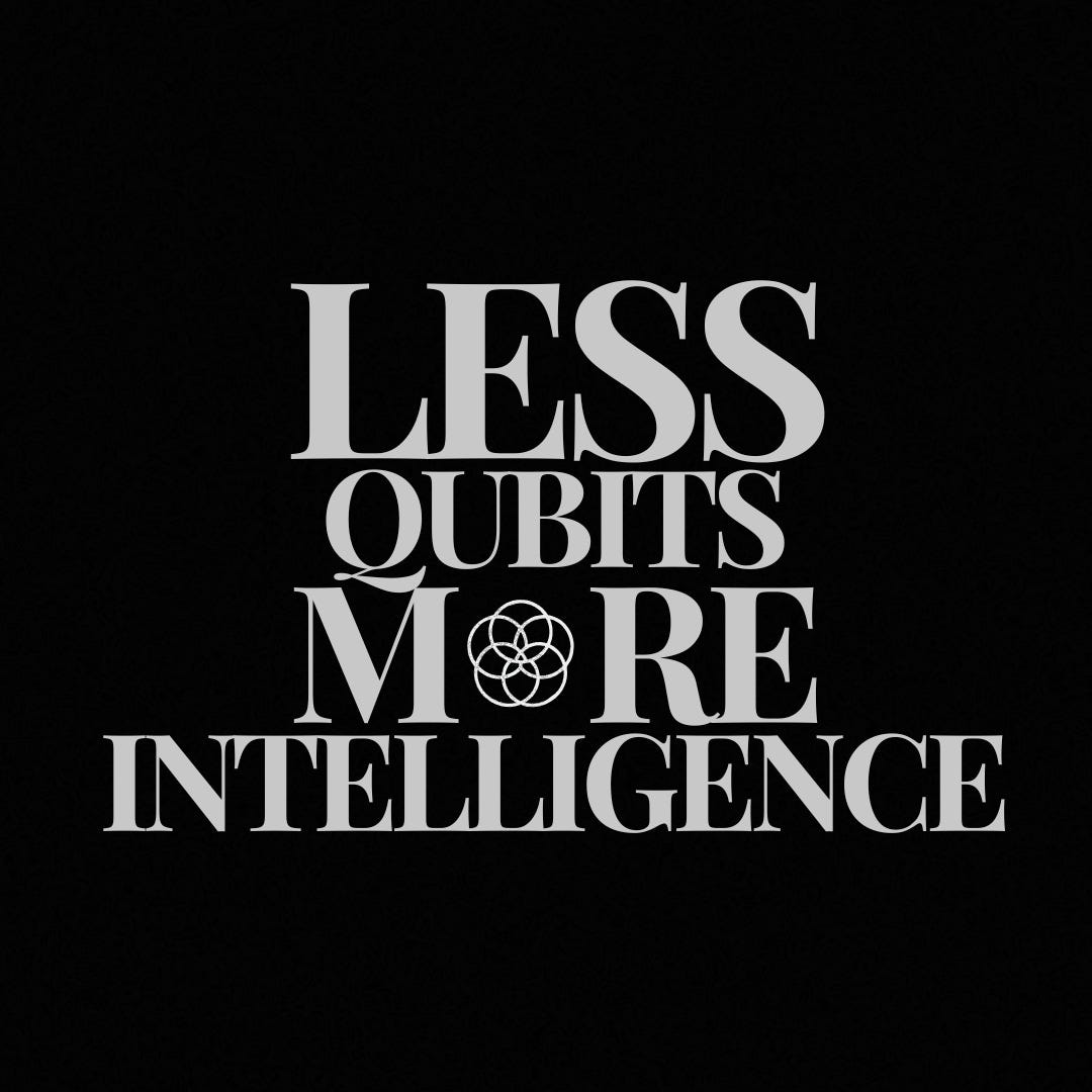 Less Qubit More Intelligence