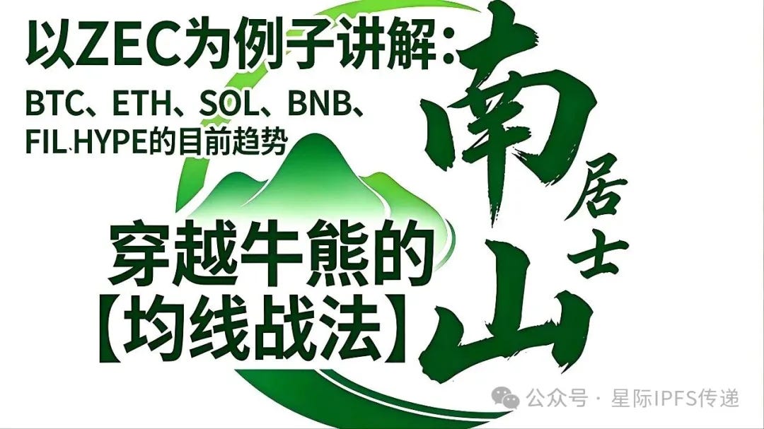 以ZEC为例子讲解：穿越牛熊的【均线战法】不再为“信仰”买单！如何操作才不被套？BTC、ETH、SOL、BNB、FIL、HYPE的目前趋势！#ZEC $ZEC