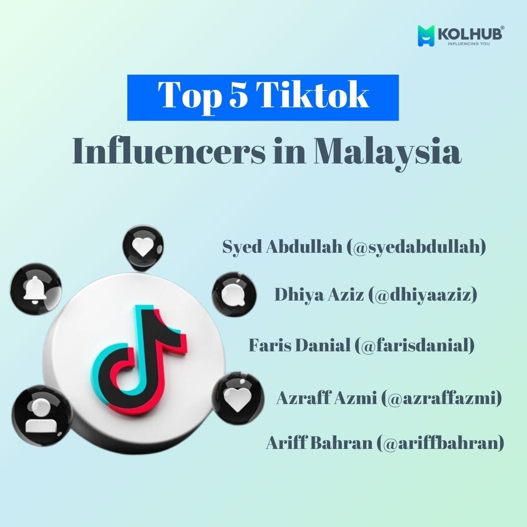 Top 5 TikTok Influencers in Malaysia You Need to Follow
