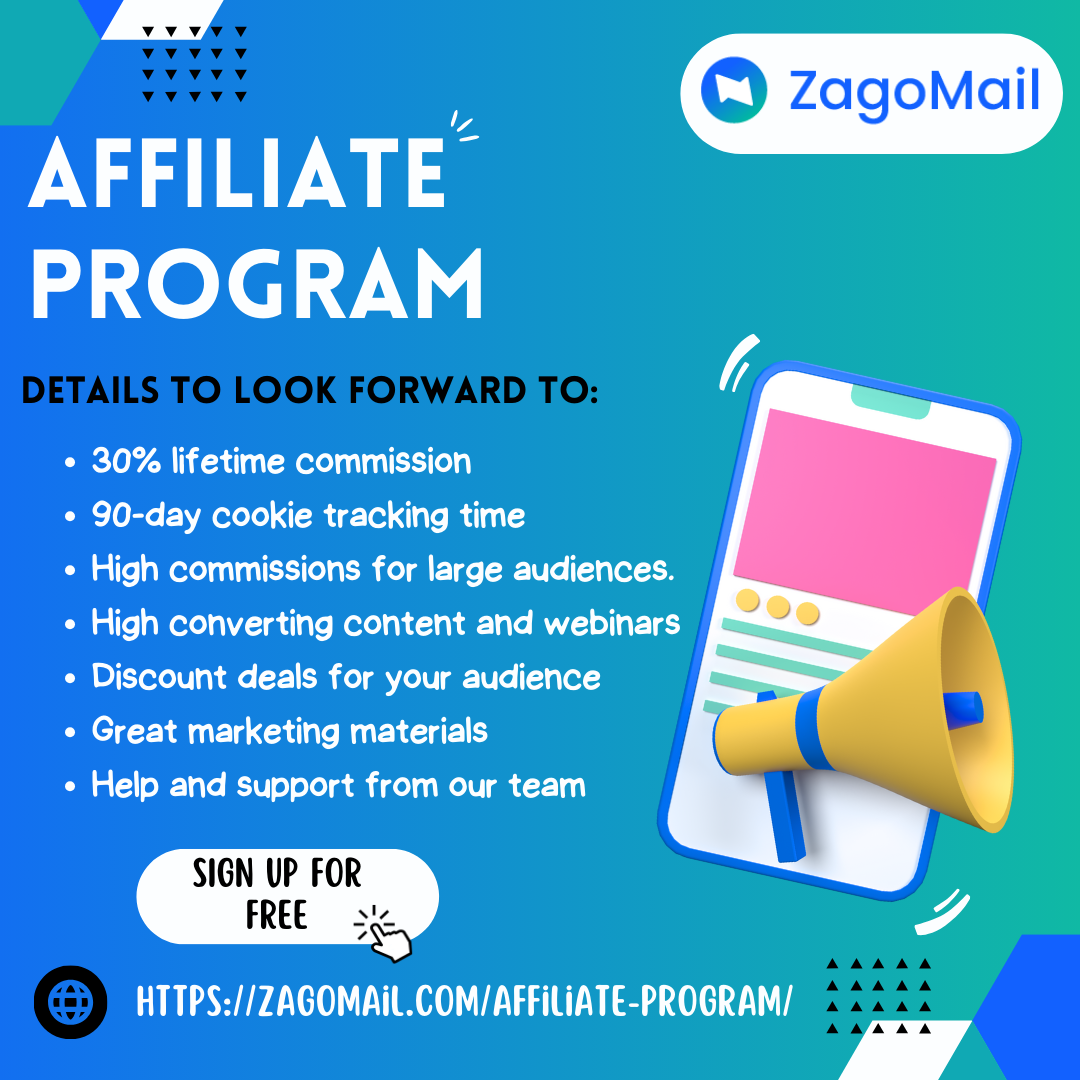 Join Zagomail’s Affiliate Program and turn your influence into income!