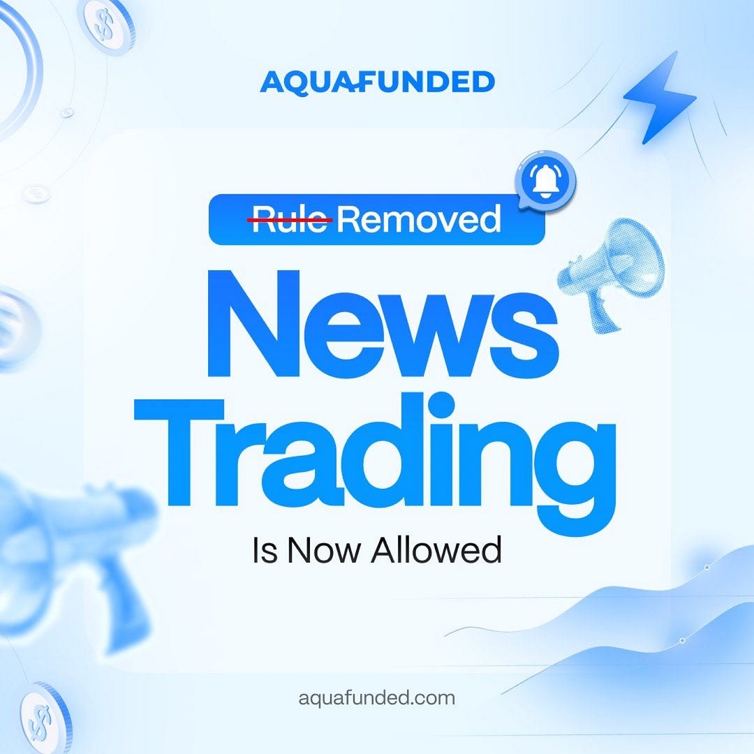 The best prop firm AQUAFUNDED now offers — News Trading