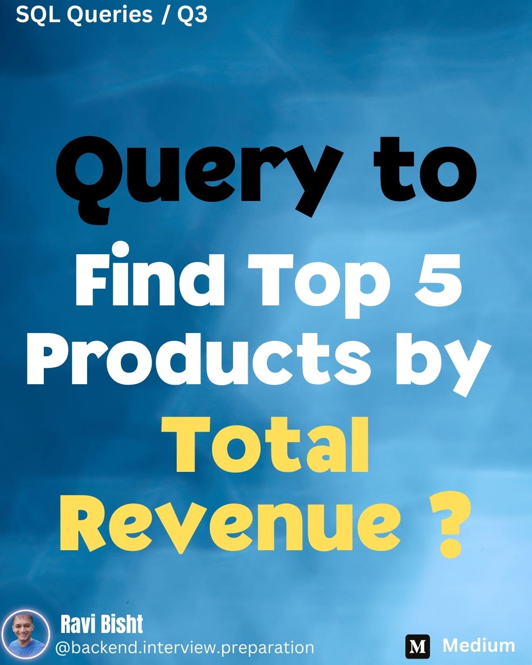 SQL Interview: Query to Find Top 5 Products by Total Revenue