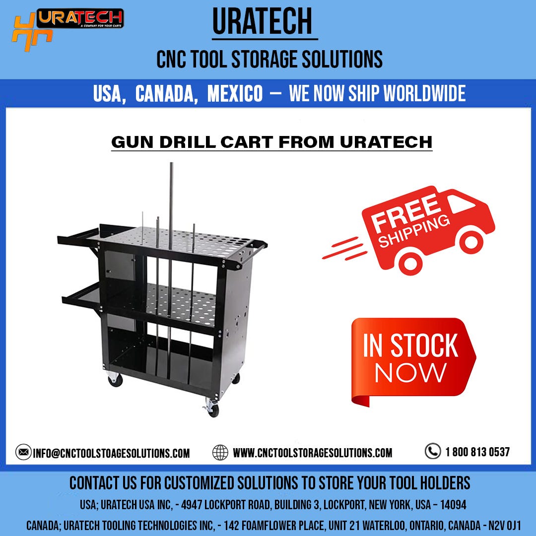 Gun Drill cart from Uratech USA Inc