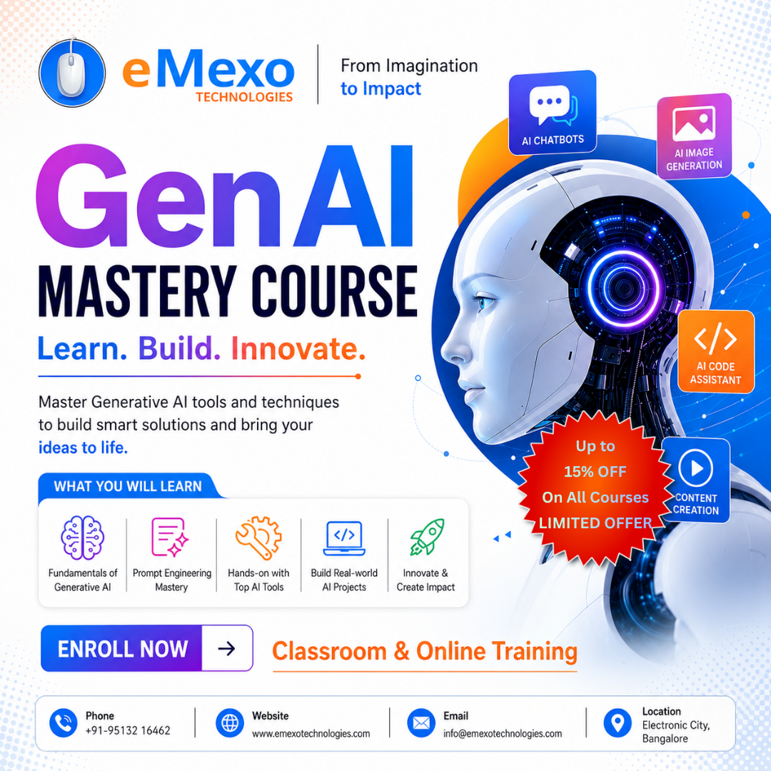 Mastering the Future: Why You Need Generative AI Training in Electronic City, Bangalore