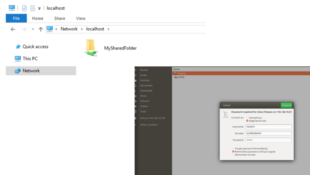 Menghubungkan Sharing File Windows, Linux ke Server Samba