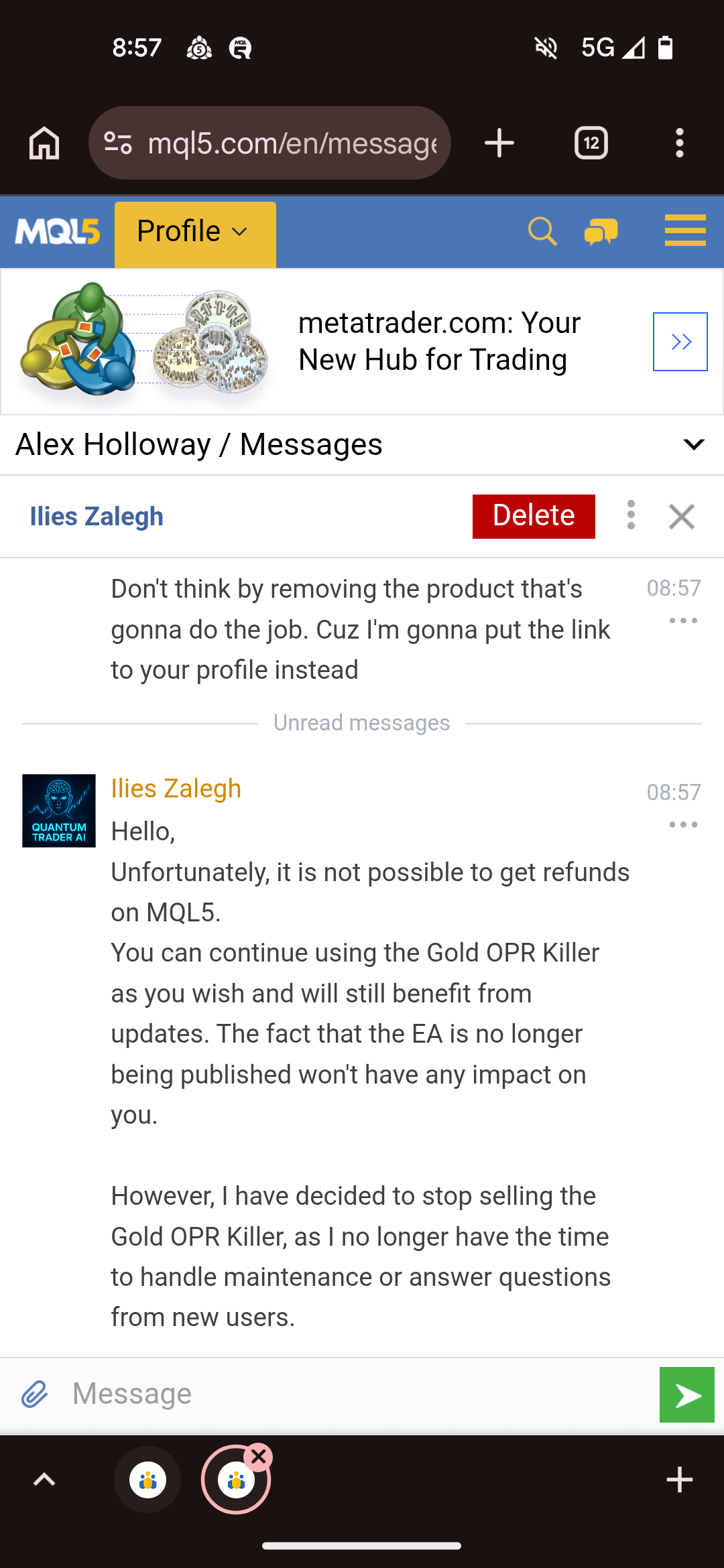 Mr. "ILIES ZALEGH" THE MASTER OF SCAMMERS ON MQL5