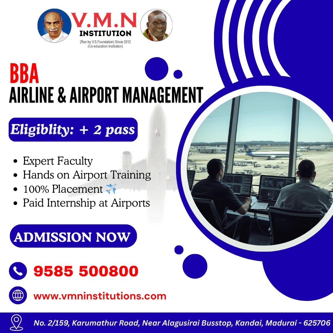 Best BBA Airline & Airport Management College: Course Details Care