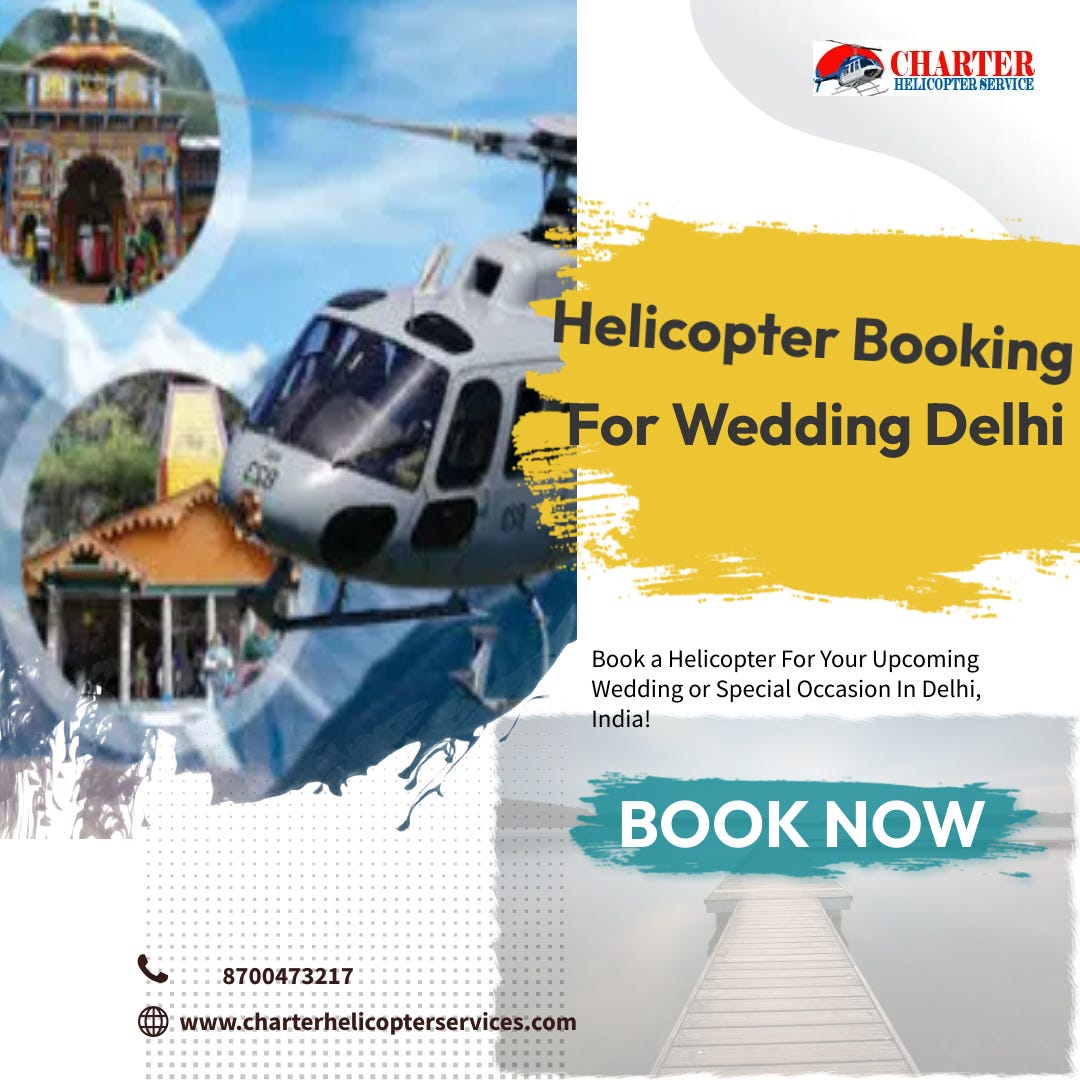 Book A Helicopter For Your Dream Wedding In Delhi!