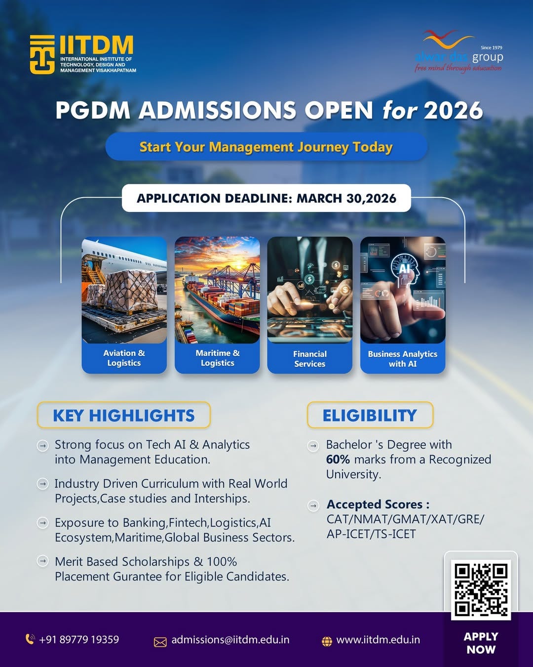 PGDM Admissions 2026 at IITDM Vizag: Build a Career in Analytics Logis
