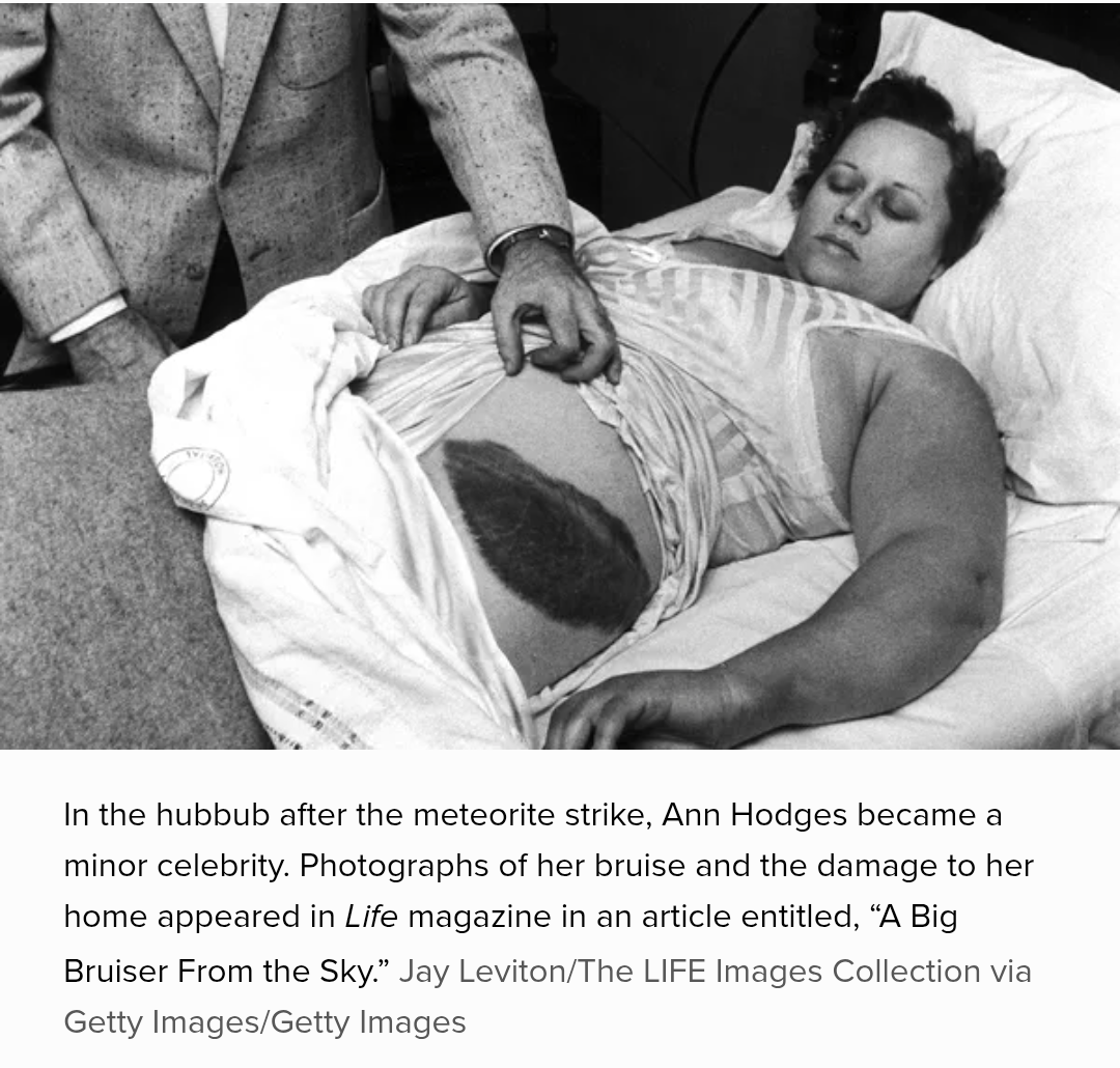 Did You Know…The Woman Who Was Hit by a Meteorite While Taking a Nap Did You Know…The Woman Who Was Hit by a Meteorite While Taking a Nap