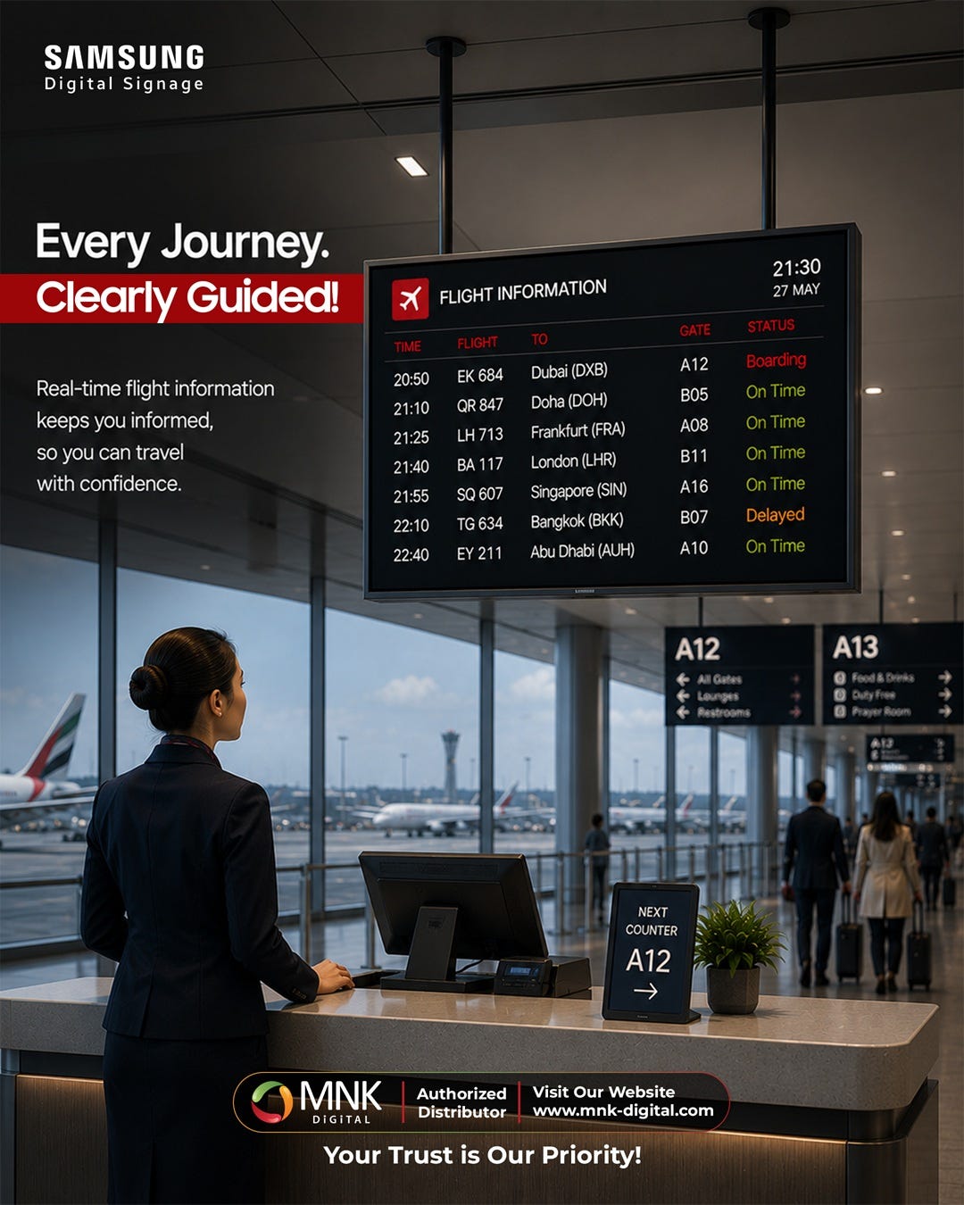 Flight Information Display Screen (FIDS)-MNK Digital