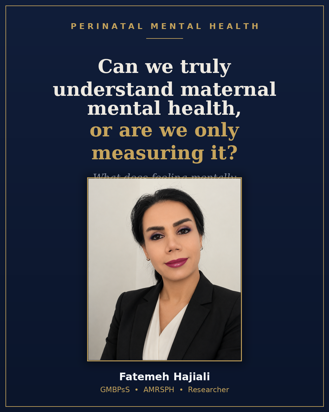 Can we truly understand maternal mental health, or are we only measuring it?