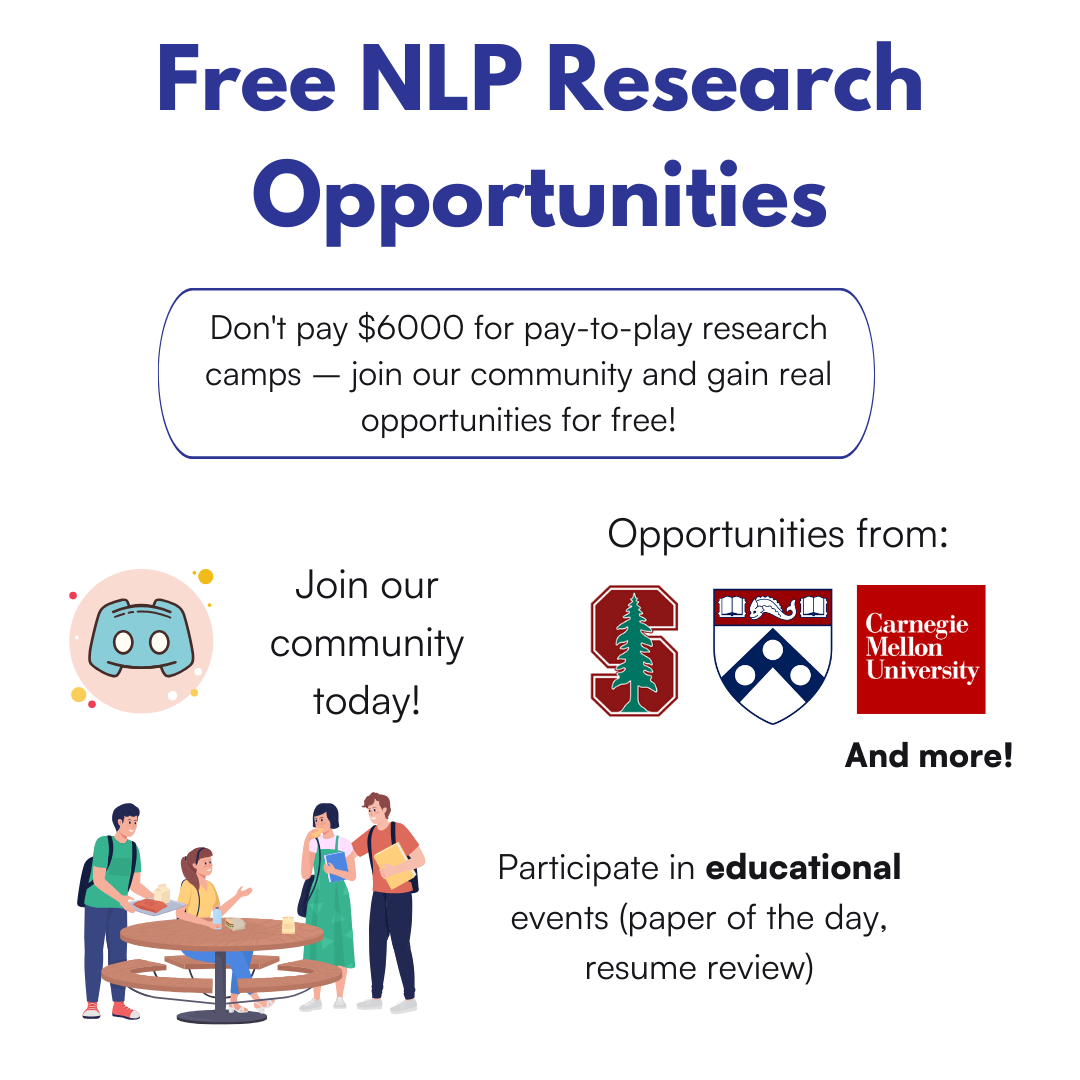 Empowering High School Students with Free NLP Research Opportunities: Join Our AI Research Lab for…