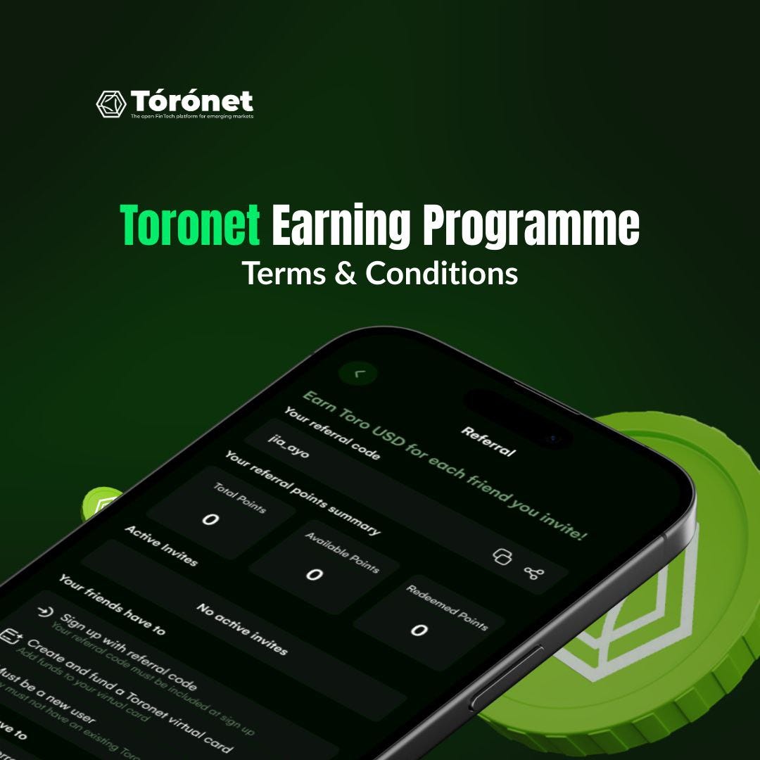 Toronet Earning Program — Terms & Conditions